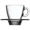 Набор кофейный на 6 персон (6 чашек объемом 72 мл, 6 блюдец), стекло, "Aqua", PASABAHCE, 95756 - 1
