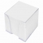 Блок для записей STAFF в подставке прозрачной, куб 9х9х9 см, белый, белизна 90-92%, 129201 - 1