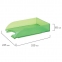 Лоток горизонтальный для бумаг BRAUBERG "Office style", 320х245х65 мм, тонированный зеленый, 237292 - 4