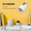 Настольная лампа-светильник SONNEN OU-607, на подставке, цоколь Е27, белый/фиолетовый, 236682 - 3