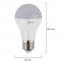 Лампа светодиодная ЭРА, 11 (100) Вт, цоколь E27, груша, теплый белый свет, 25000 ч., LED, smdA60-10w-827-E27, Б0020532 - 2