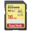 Карта памяти SDHC, 16 GB, SANDISK Extreme, UHS-I U3, 90 Мб/сек. (class 10), DXNE-016G-GNCIN - 1
