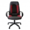 Кресло офисное BRABIX "Strike EX-525", экокожа черная, ткань черная/бордовая, TW, 531379 - 2