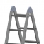 Лестница-трансформер алюминиевая 2х7 ступеней, высота 4,0 м (2 секции по 1,95 м), нагрузка 150 кг, 511207 - 1