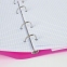Тетрадь на кольцах А5 175х220 мм, 120 л., пластик, клетка, с резинкой, BRAUBERG, розовая, 403572 - 4