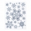 Украшение для окон и стекла ЗОЛОТАЯ СКАЗКА "Серебристые снежинки 3", 30х38 см, ПВХ, 591193 - 1
