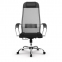 Кресло офисное МЕТТА "К-3" хром, ткань-сетка, сиденье и спинка регулируемые, черное - 3