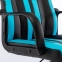 Кресло компьютерное BRABIX "Stripe GM-202", экокожа, черное/голубое, 532509 - 9