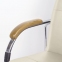 Кресло для приемных и переговорных "Samba", деревянные накладки, хромированный каркас, кожзам бежевый - 8