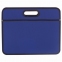 Сумка пластиковая BRAUBERG, А4+, 390х315х70 мм, на молнии, внешний карман, фактура бисер, синяя, 225167 - 3