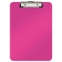 Доска-планшет LEITZ "WOW", с верхним прижимом, A4, 320х228 мм, пластик, 1,7 мм, розовая, 39710023 - 1
