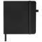 Скетчбук, черная бумага 140 г/м2 120х120 мм, 80 л., КОЖЗАМ, резинка, карман, BRAUBERG ART, черный, 113202 - 7
