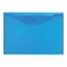 Папка-конверт с кнопкой БОЛЬШОГО ФОРМАТА (300х430 мм), А3, прозрачная, синяя, 0,15 мм, STAFF, 228666 - 2