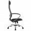 Кресло офисное МЕТТА "К-5.1" хром, ткань-сетка/кожа, сиденье мягкое, черное - 2