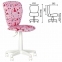 Кресло детское "POLLY GTS white" без подлокотников, розовое с рисунком - 2