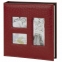 Фотоальбом BRAUBERG на 20 магнитных листов, 23х28 см, обложка под кожу страуса, на кольцах, бордовый, 390692 - 1