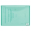 Папка-конверт с кнопкой БОЛЬШОГО ФОРМАТА (305х435 мм), А3, прозрачная, зеленая, 0,18 мм, BRAUBERG, 224033 - 6