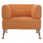 Кресло мягкое "Норд", "V-700", 820х720х730 мм, c подлокотниками, экокожа, оранжевое - 1