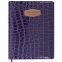 Дневник 1-11 класс 48 л., кожзам (твердая с поролоном), нашивка, BRAUBERG "CROCODILE", фиолетовый, 106211 - 1