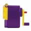 Точилка механическая ЮНЛАНДИЯ "Лабиринт", для чернографитных и цветных карандашей, крепление к столу, корпус фиолетовый, 228478 - 1