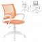 Кресло BRABIX "Fly MG-396W", с подлокотниками, пластик белый, сетка, оранжевое с рисунком "Giraffe", 532402, MG-396W_532402 - 1