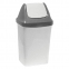Ведро-контейнер 15 л, с крышкой (качающейся), для мусора,"Свинг", 47х27х23 см, серое, IDEA, М 2462 - 1