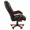 Кресло из натуральной кожи CH 503, нагрузка до 180 кг, дерево, черное - 2