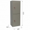 Шкаф металлический для документов BRABIX "KBS-023Т", 1253х420х350 мм, 27,5 кг, 2 отделения, сварной, 291155 - 5