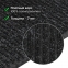 Коврик входной ворсовый влаго-грязезащитный LAIMA, 120х150 см, ребристый, толщина 7 мм, черный, 602877 - 4