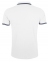 Рубашка поло мужская Pasadena Men 200 с контрастной отделкой, белая с синим - 1