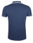 Рубашка поло мужская Pasadena Men 200 с контрастной отделкой, темно-синяя с белым - 1