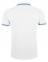 Рубашка поло мужская Pasadena Men 200 с контрастной отделкой, белая с голубым - 1
