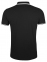 Рубашка поло мужская Pasadena Men 200 с контрастной отделкой, черная с белым - 1