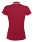 Рубашка поло женская Pasadena Women 200 с контрастной отделкой, красная с белым - 4
