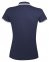 Рубашка поло женская Pasadena Women 200 с контрастной отделкой, темно-синяя с белым - 4