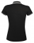 Рубашка поло женская Pasadena Women 200 с контрастной отделкой, черная с белым - 4