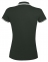 Рубашка поло женская Pasadena Women 200 с контрастной отделкой, зеленая с белым - 4