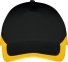 Бейсболка Booster, черная с желтым - 1