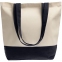 Холщовая сумка Shopaholic, темно-синяя - 1