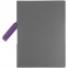 Папка Duraswing Color, серая с фиолетовым клипом - 1