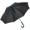 Зонт-трость с цветными спицами Color Style, бирюзовый - 1