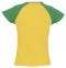 Футболка женская Milky 150, желтая с зеленым - 1