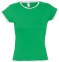 Футболка женская Moorea 170 ярко-зеленая с белой отделкой - 5
