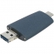 Флешка Pebble Universal, USB 3.0, серо-синяя, 32 Гб - 6