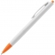 Ручка шариковая Tick, белая с оранжевым - 1