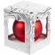Елочный шар Gala Night Matt в коробке с тиснением, красный, 8 см - 2