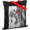 Холщовая сумка Make Love, черная с красными ручками - 2
