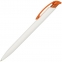 Ручка шариковая Clear Solid, белая с оранжевым - 2