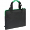 Конференц-сумка Unit Сontour, черная с зеленой отделкой - 5