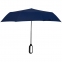 Зонт складной Hoopy с ручкой-карабином, темно-синий - 3